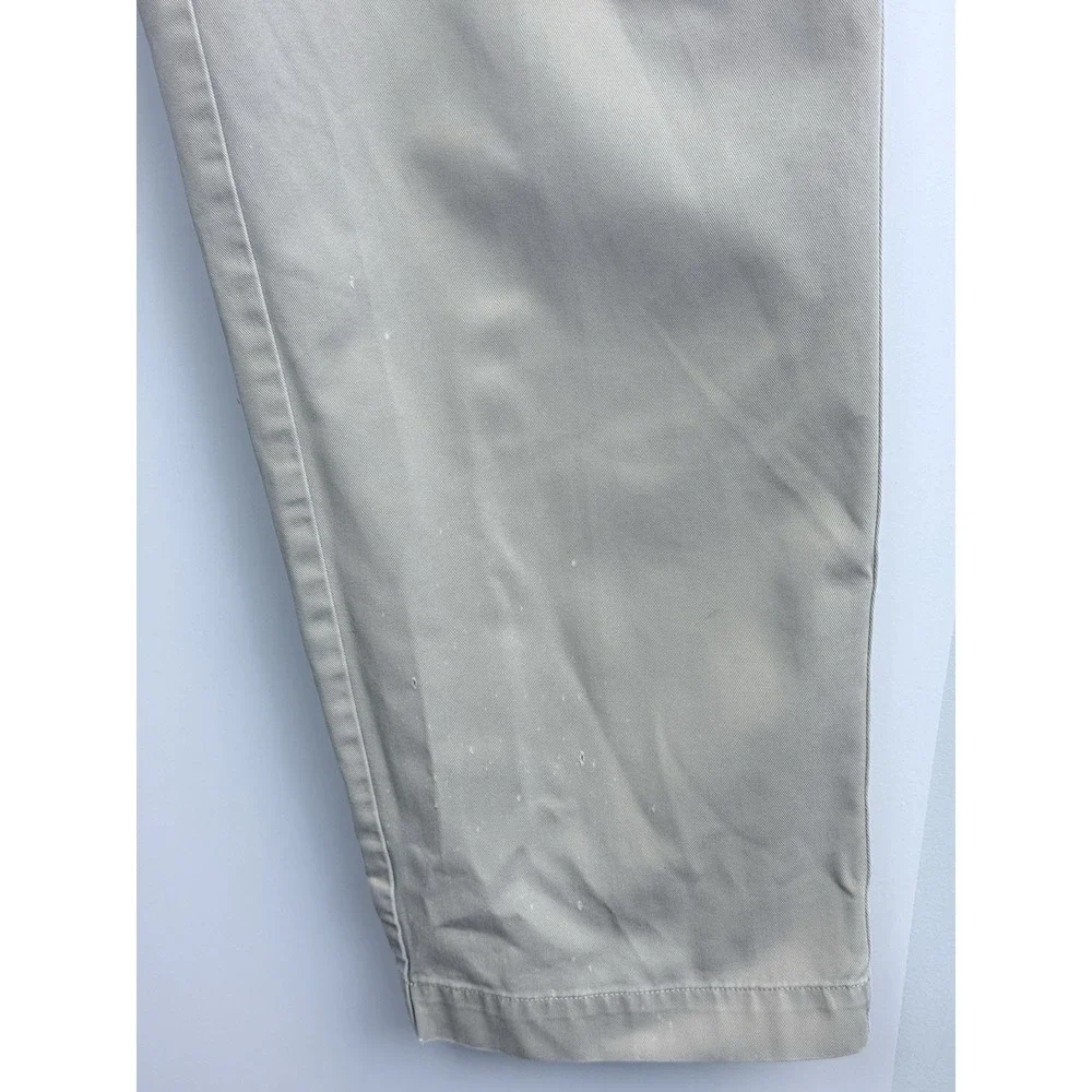 Vintage 90s Tommy Hilfiger Men's 38X32 Wide Tapered Leg Chino Pants Khaki Cotton